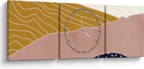 Obraz - Wschód słońca (z zegarem) (90x30 cm)