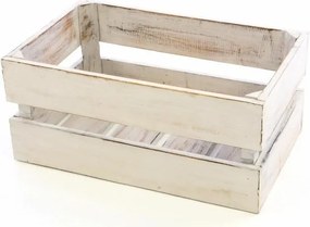 Pudełko DIVERO Vintage, białe, 47 cm x 29,5 cm