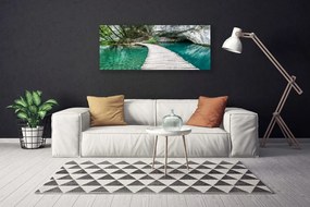 Obraz canvas Most nad Cichym Jeziorem