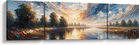 Obraz - Obraz słońca nad wodą (170x50 cm)