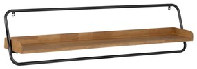 Półka z litego drewna kauczukowego w naturalnym kolorze 120 cm – Ixia