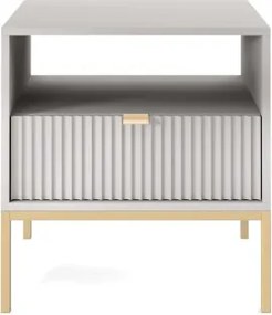 NAYA Stolik nocny S 54 szary | złoty stelaż