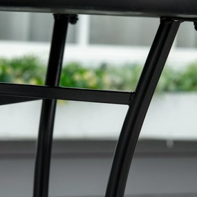 Outsunny Stół Ogrodowy Okrągły Mozaika Ceramika Metal Stolik Bistro Zielony Beżowy Biały Ø60cm Dekoracyjny i Funkcjonalny | Aosom PL