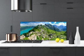 Szkło Ozdobne do Kuchni Górska Polana w Pełnym Słońcu