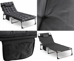 Składana leżanka z pikowaną poduchą Venus