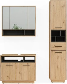 Zestaw mebli łazienkowych dąb rzemieślniczy 80x40x64 beatrice