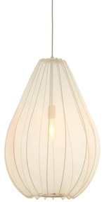 Beżowa lampa wisząca z tekstylnym kloszem ø 50 cm Itela – Light & Living
