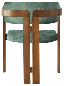 Krzesło do jadalni CO Green and Walnut