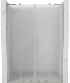 Mexen Velar L Duo drzwi prysznicowe rozsuwane 140 cm, szron, nikiel szczotkowany - 871-140-003-32-97