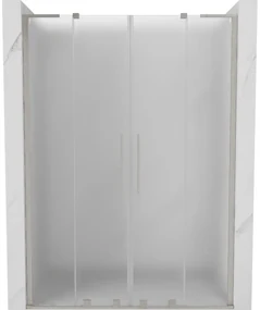 Mexen Velar L Duo drzwi prysznicowe rozsuwane 140 cm, szron, nikiel szczotkowany - 871-140-003-32-97