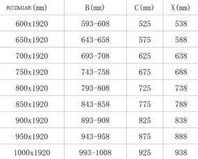 Mexen Pretoria drzwi prysznicowe uchylne 100 cm, transparent, chrom - 852-100-000-01-00