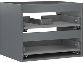 Mexen Box-A korpus szafki podumywalkowej 60 cm, 2 szuflady, grafit mat - 91AX0-0600-470-2-66