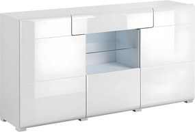 Komoda TOLEDO 160 3D1S biała połysk