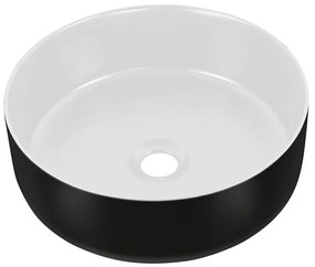 COMAD UM-6259 SIMPLE 8. - Umywalka na blat SIMPLE pr. 36 cm biała/czarna