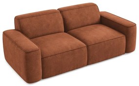Sofa z tkaniny szenilowej w kolorze terakoty 204 cm Omao – Makamii