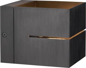 Nowoczesny kinkiet w kolorze metalu z efektem świetlnym - Transfer Groove