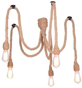 LED Żyrandol na lince ROPE CASA 5xE27/10W/230V pająk