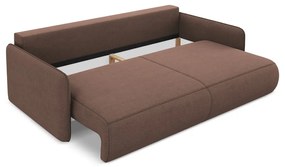 Różowa rozkładana/ze schowkiem sofa 216 cm Nanea – Makamii