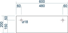 Umywalka ścienna TWG02 z odlewu mineralnego