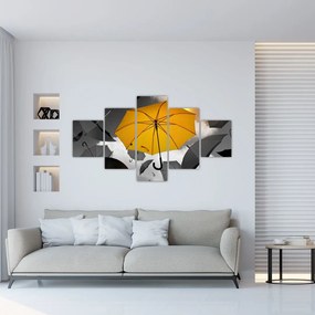 Obraz żółtego parasola (125x70 cm)
