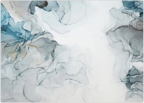 Obraz na szkle - Niebieski marmur (70x50 cm)