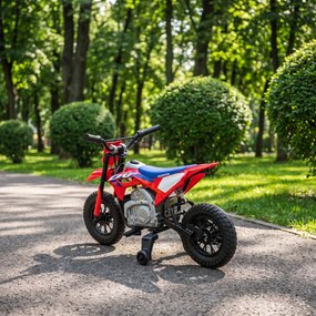 AIYAPLAY Elektryczny motocykl dla dzieci HONDA CRF 450R 12 V dziecięcy motocross z silnikiem 35 W akumulatorem litowym tylne zawieszenie koła 30,48 cm | Aosom PL