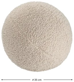 Jasnobrązowa poduszka na sofę dziecięcą z materiału bouclé Ball – Wigiwama