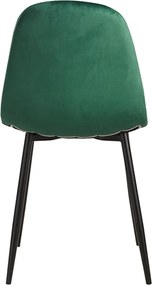 Zestaw 4 Krzese Teok Black Aksamitne