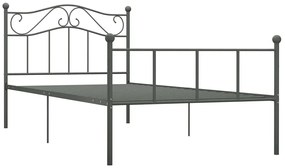 Szare metalowe łóżko 100x200 cm - Fiosa