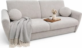 Jasnoszara sofa typu wersalka z poduszkami G7-K53