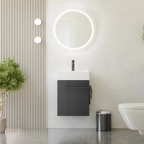 Gäste-WC Badmöbel-Set COMPACT 45 cm mit Waschbecken