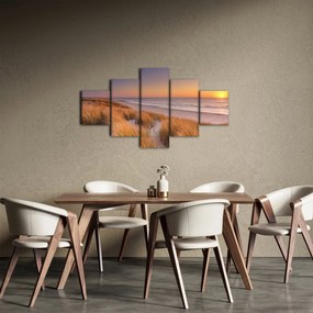 Obraz - Plaża o zachodzie słońca (125x70 cm)