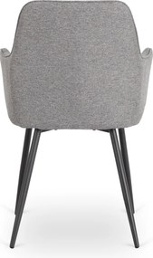 Krzesło Tapicerowane do Jadalni BRESSO 2 Szare Nowoczesne Loft