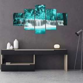 Obraz - Niebieski wodospad (125x70 cm)