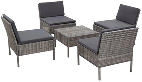 Zestaw szarych mebli ogrodowych - Naja 4X