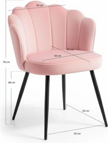 Krzeso Blume Aksamitne Czarne Nogi