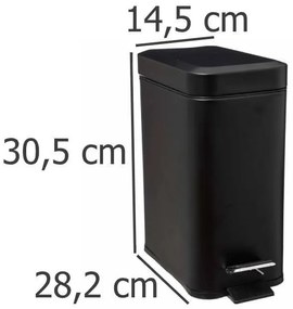 Kosz na śmieci łazienkowy, matowy, 5 L