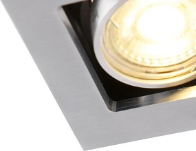 Zestaw 6 Reflektorów Wpuszczanych Aluminiowych Prostokątnych 2-Punktowych - Qure