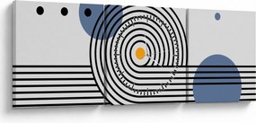 Obraz - Minimalistyczna abstrakcja N⁰1 (z zegarem) (90x30 cm)