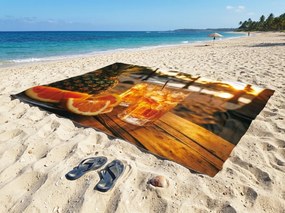 Ręcznik plażowy szybkoschnący XXL SUNTRICO kolorowy 150 x 210 cm, 100% mikrofibra