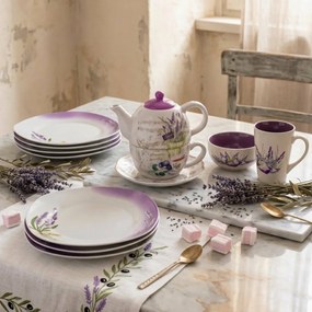 Banquet Lavender 18-częściowy zestaw talerzy