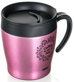 Banquet Kubek termiczny podróżny TAZZA 330 ml,różowy