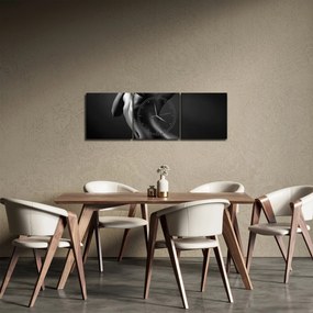 Obraz - Nagie kobiety (z zegarem) (90x30 cm)