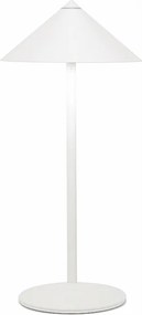 Zafferano Pina L lampa stołowa LED 6 W, akumulatorowa, IP65, dotykowy ściemniacz, magnetyczna głowica, do wnętrz i na zewnątrz, biała