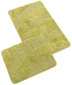 Bellatex Zestaw dywaników łazienkowych bezwycięcia BANYSILVER zielony, 60 x 100, 60 x 50 cm