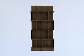 Regał na książki z orzecha włoskiego – 80 cm x 160 cm x 21,8 cm – pokryty melaminą