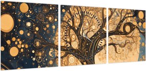 Obraz – Surrealistyczne drzewo (z zegarem) (90x30 cm)