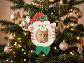 Ozdoba świąteczna ramka na zdjęcie BEST FRIEND 12 cm, kot
