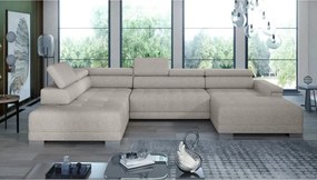 Narożnik CAMPO XL z elektryczną regulacją siedziska Lewostronny w tkaninie MEMPHIS 04 WERSAL