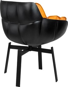 Designerskie krzesło obrotowe do jadalni z pikowaną poduszką Shiba